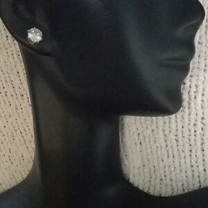 5mm clear crystals posts(3)gold